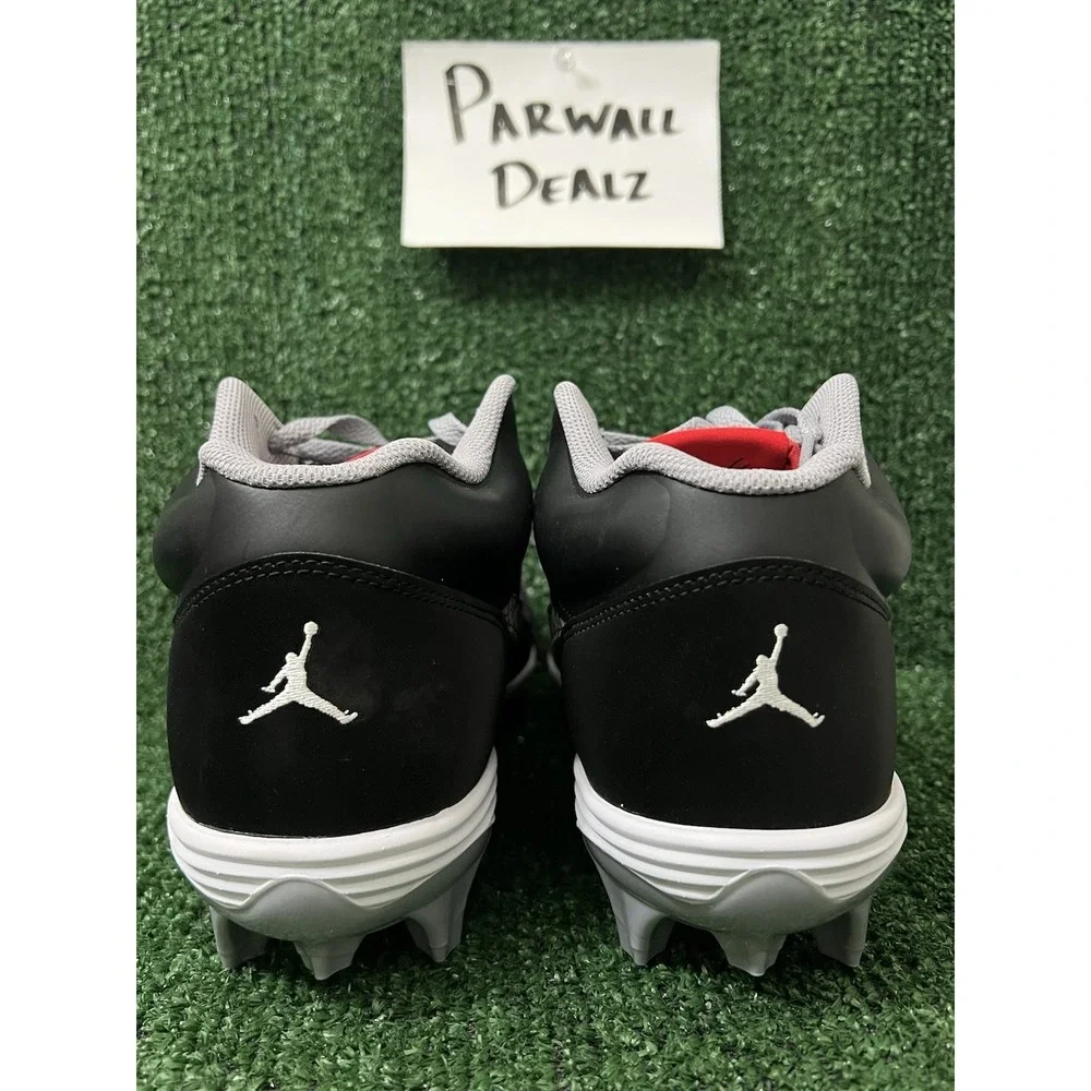 Nike Air Jordan Stadium 90 Low TD Black Cement Football Cleats Sz 12 HQ0210-060